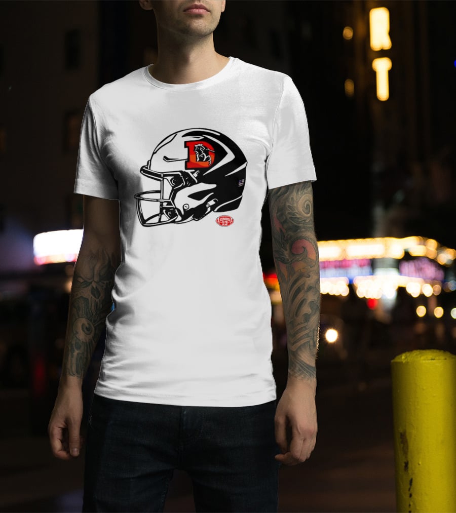 Denver Broncos Vintage D Snowcapped Helmet T-Shirt