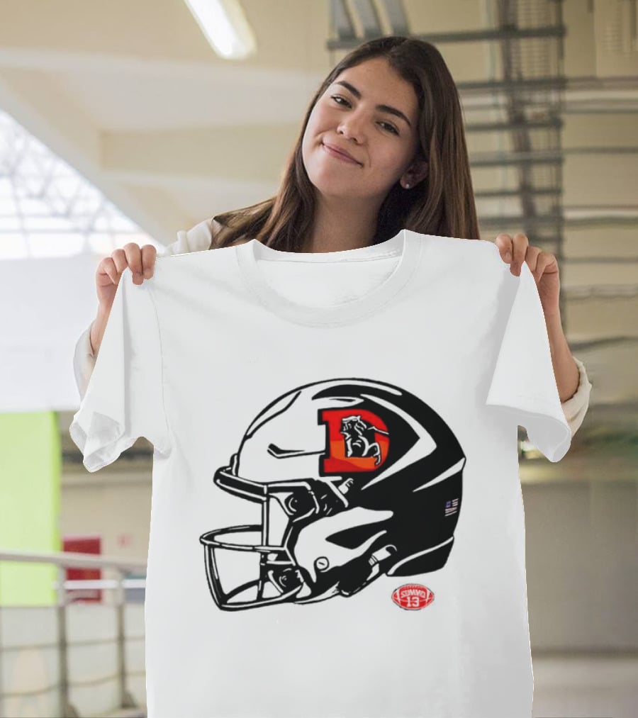 Denver Broncos Vintage D Snowcapped Helmet T-Shirt