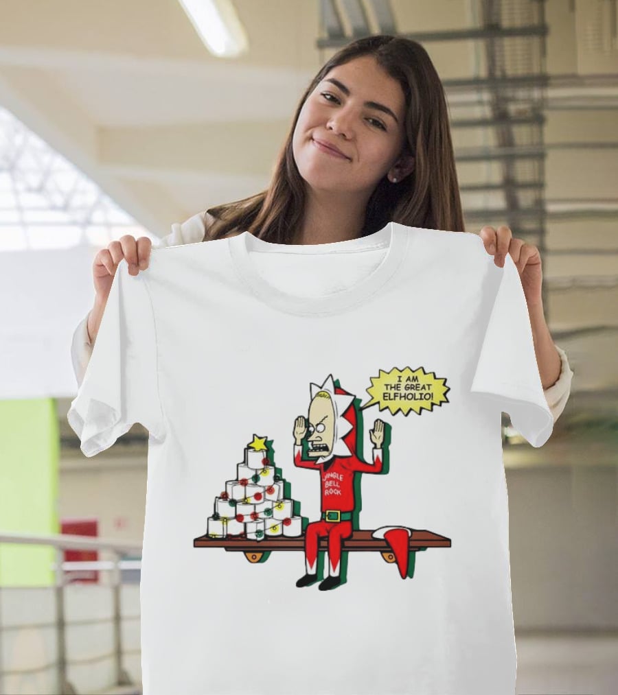 Beavis Jingle Bell Rock I Am The Great Elfholio Christmas T-Shirt