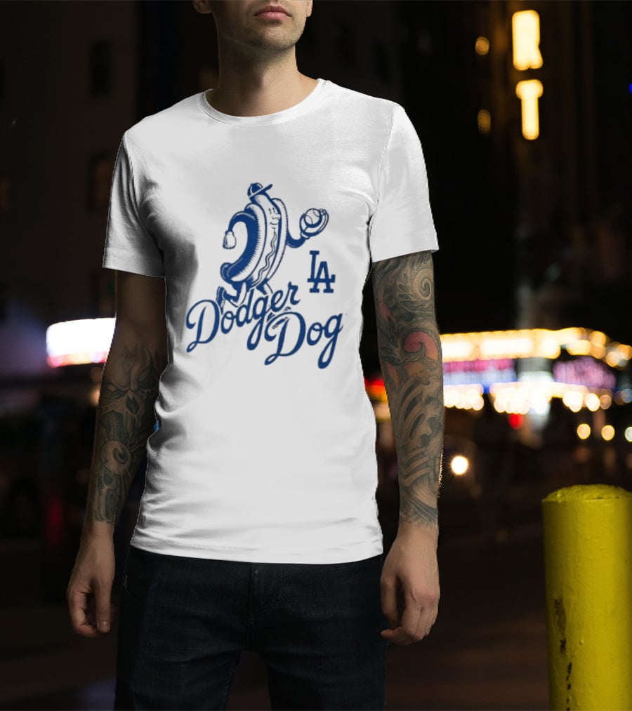 Dodger Dog LA Dodgers Hot Dog Baseball T-Shirt