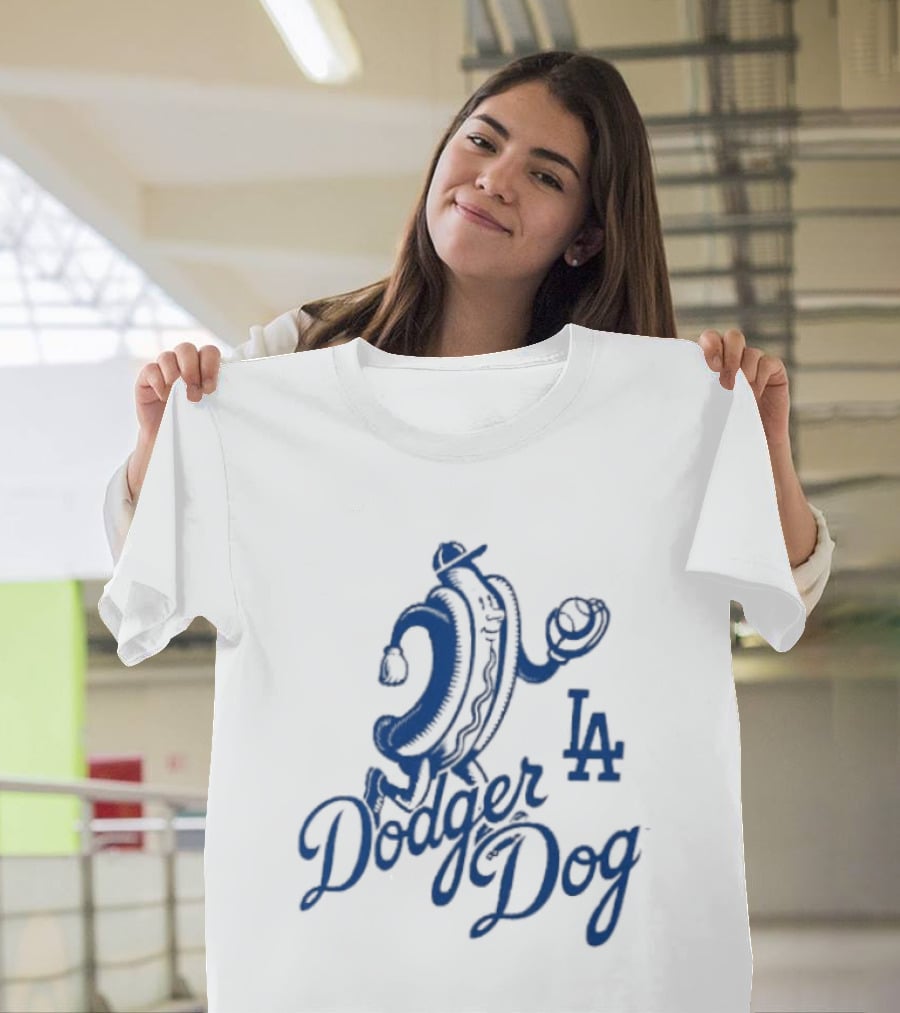 Dodger Dog LA Dodgers Hot Dog Baseball T-Shirt