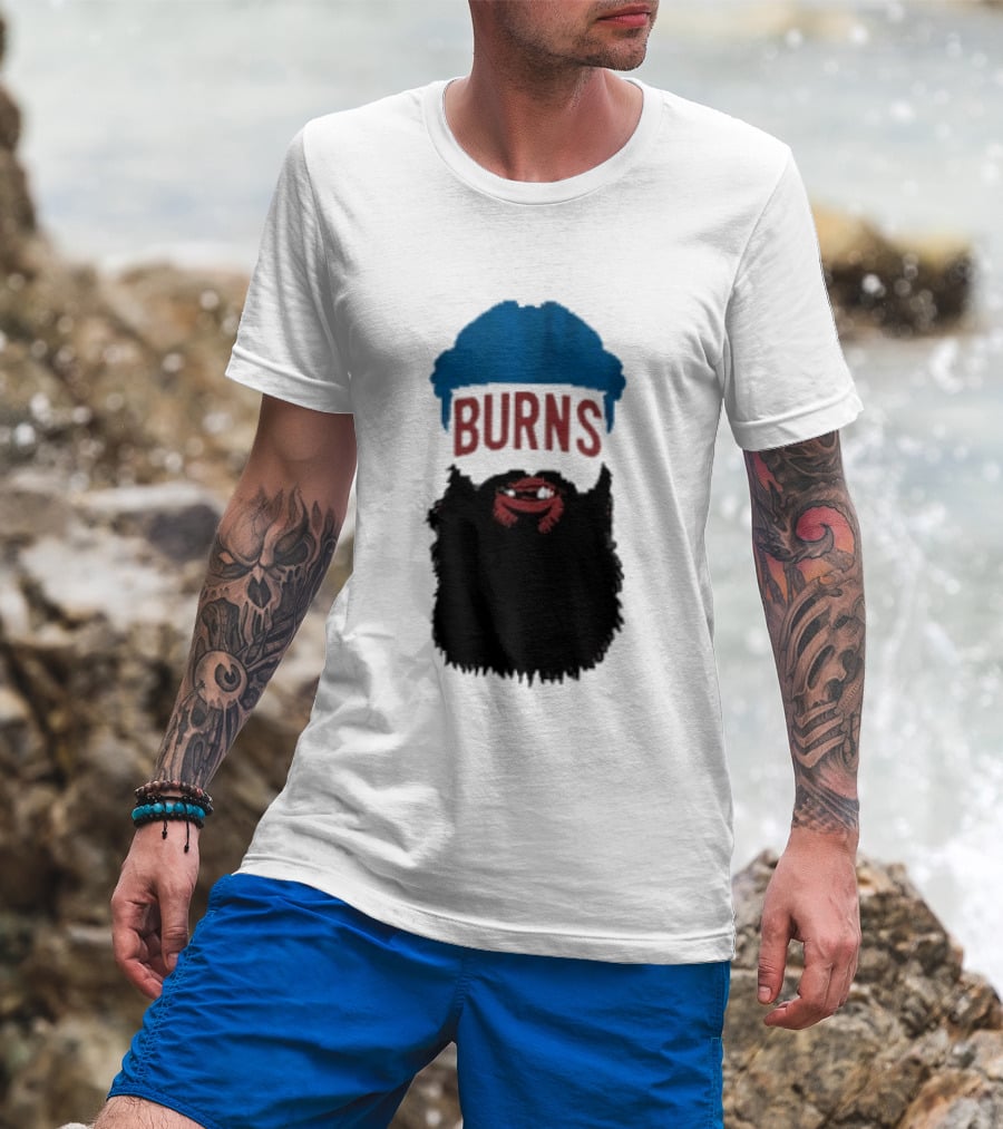 Brent Burns Beard Blue And Red Text Colorado Hockey Fan T-Shirt