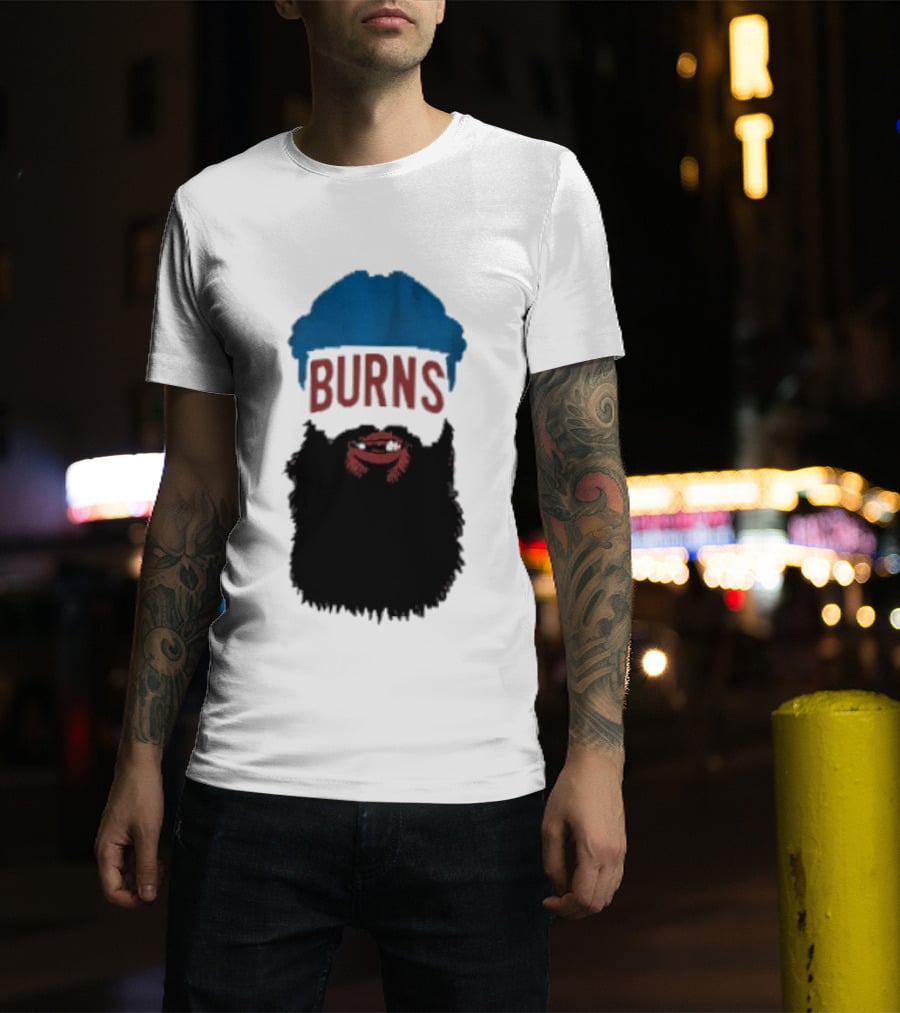 Brent Burns Beard Blue And Red Text Colorado Hockey Fan T-Shirt