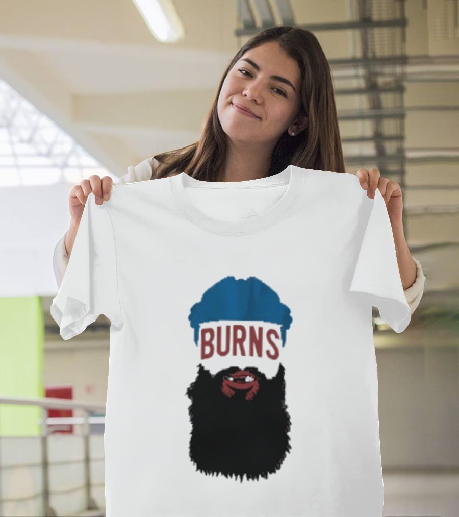 Brent Burns Beard Blue And Red Text Colorado Hockey Fan T-Shirt