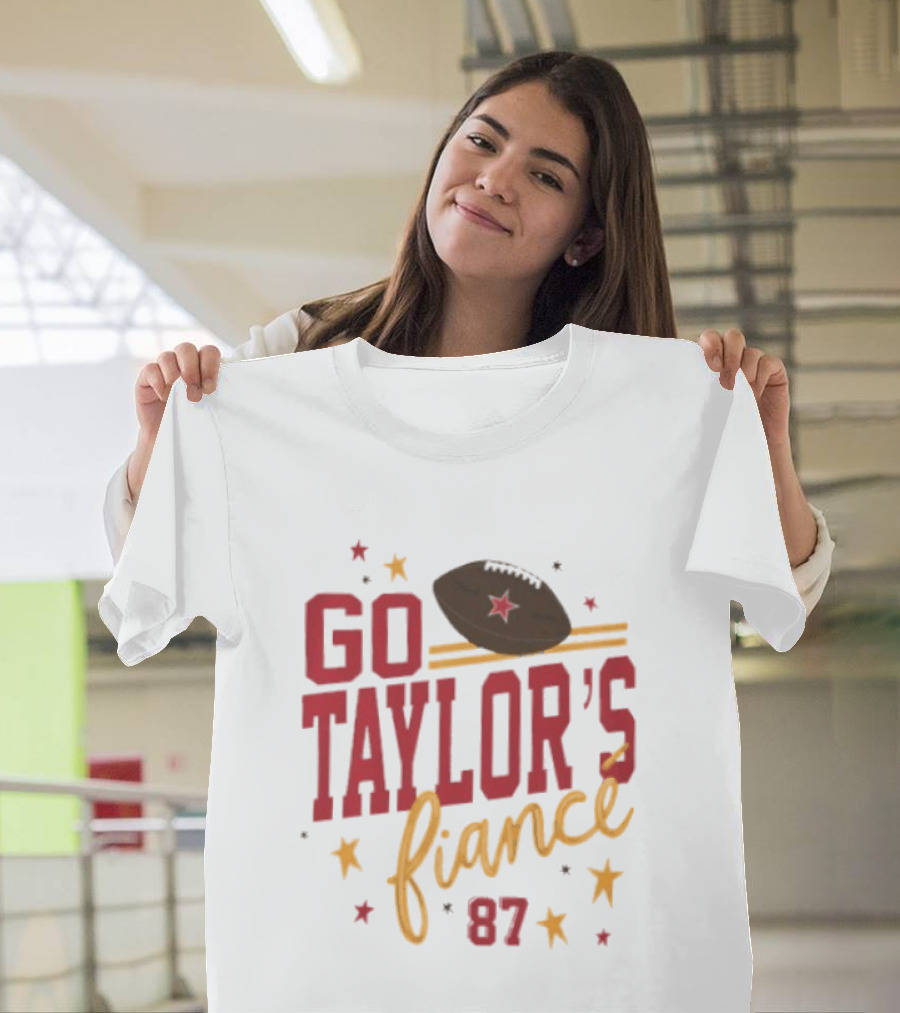 Go Taylor's Fiancé 87 Football Stars And Stripes T-Shirt