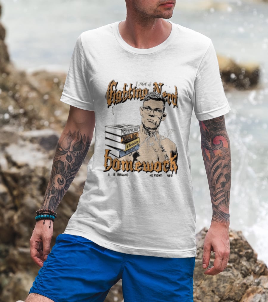 Caio Borralho Fighting Nerd Grappling Muay Thai Chemistry Homework Natural MMA T-Shirt