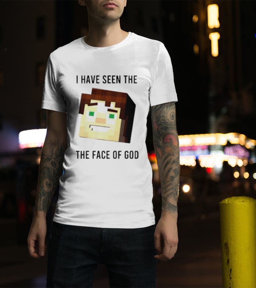 I Have Seen The Face Of God Minecraft Style Pixel T-Shirt