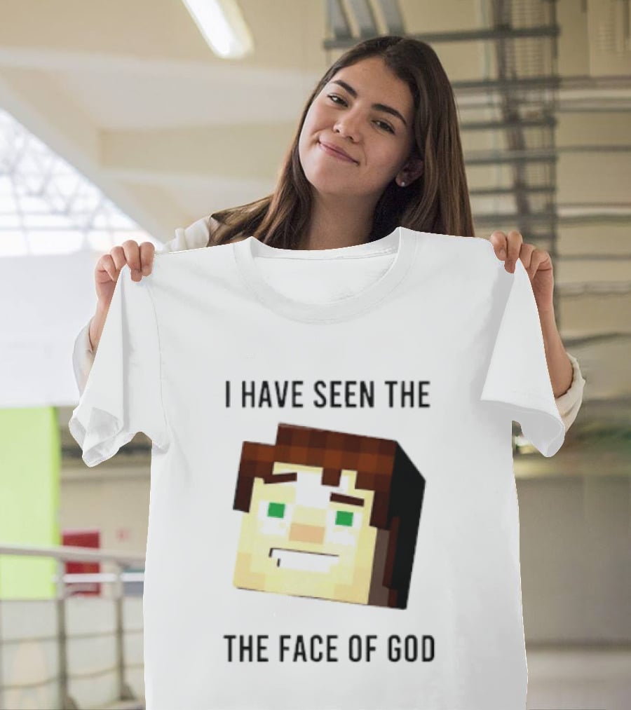 I Have Seen The Face Of God Minecraft Style Pixel T-Shirt