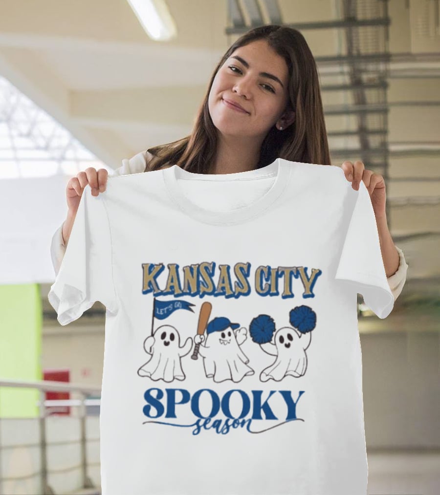 Kansas City Royals Spooky Season Ghosts Baseball Halloween T-Shirt