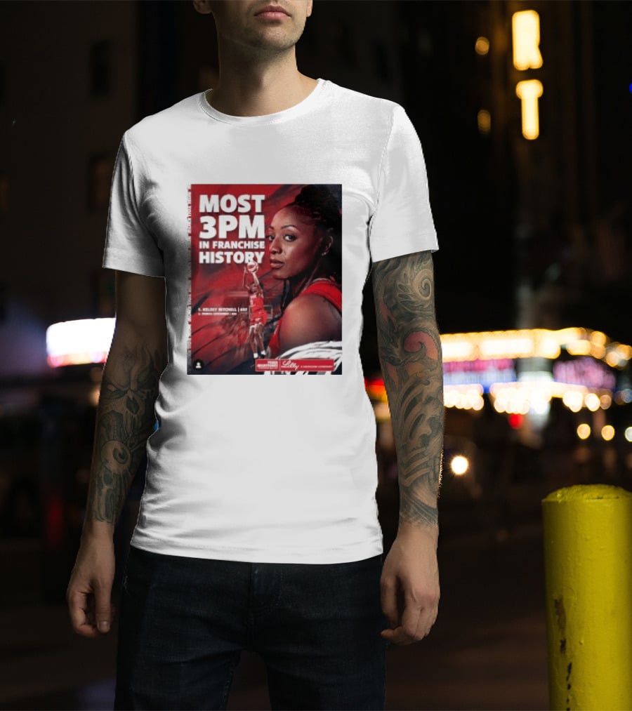 Kelsey Mitchell Most 3PM In Franchise History Indiana Fever T-Shirt