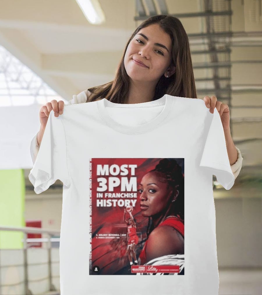 Kelsey Mitchell Most 3PM In Franchise History Indiana Fever T-Shirt