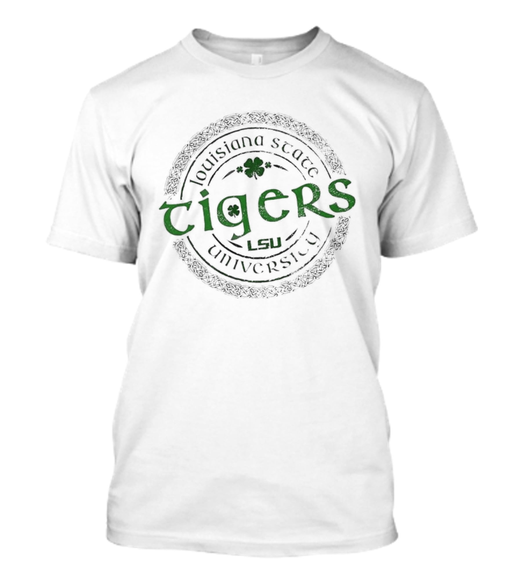 LSU Tigers Louisiana State University Clover St Patrick's Day T-Shirt