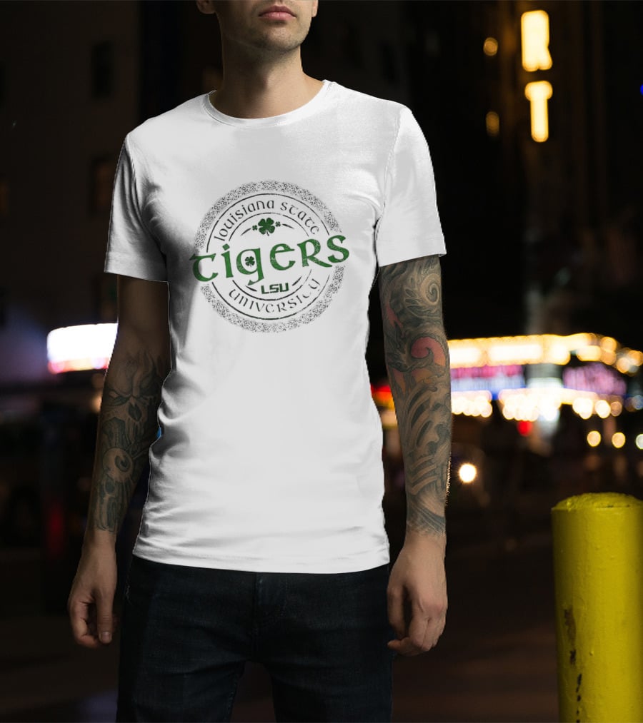 LSU Tigers Louisiana State University Clover St Patrick's Day T-Shirt