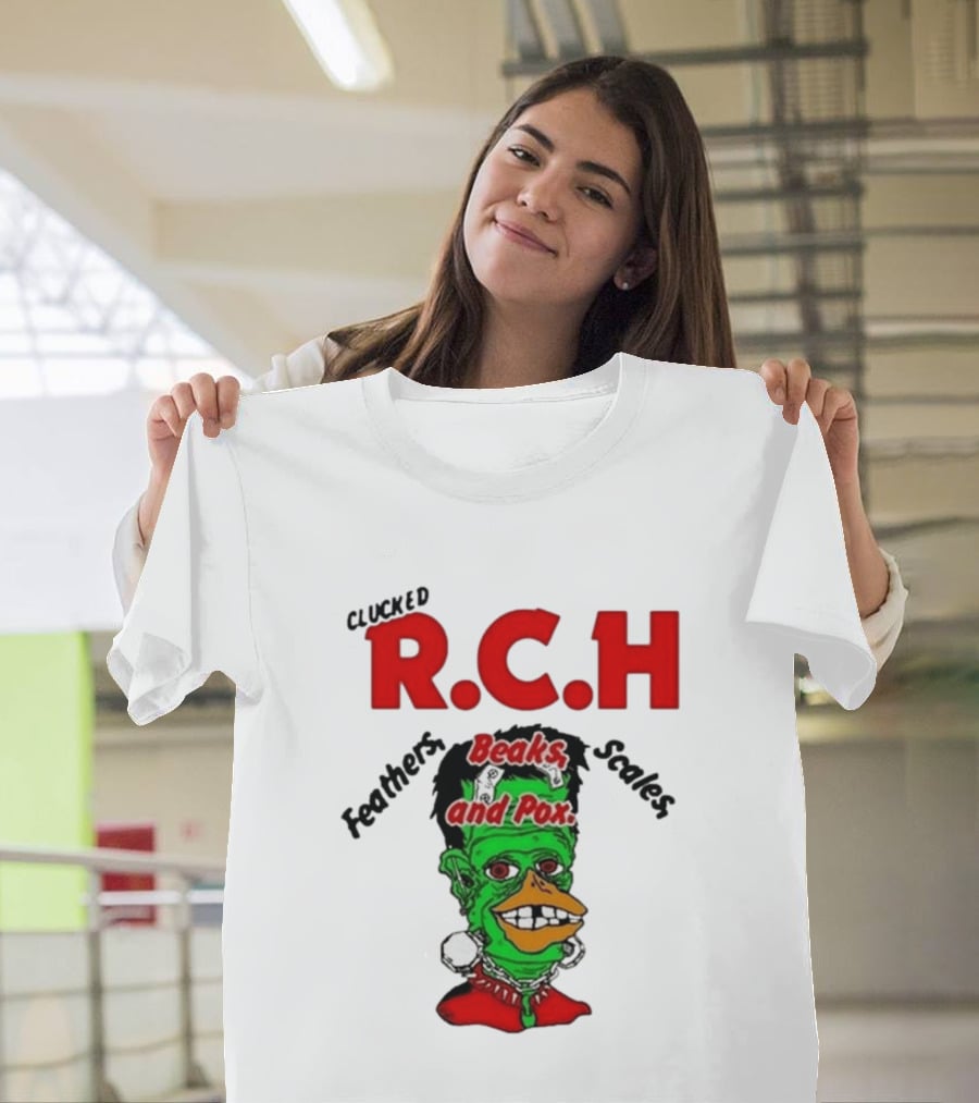 Clucked RCH Feathers Beaks Scales And Pox Green T-Shirt