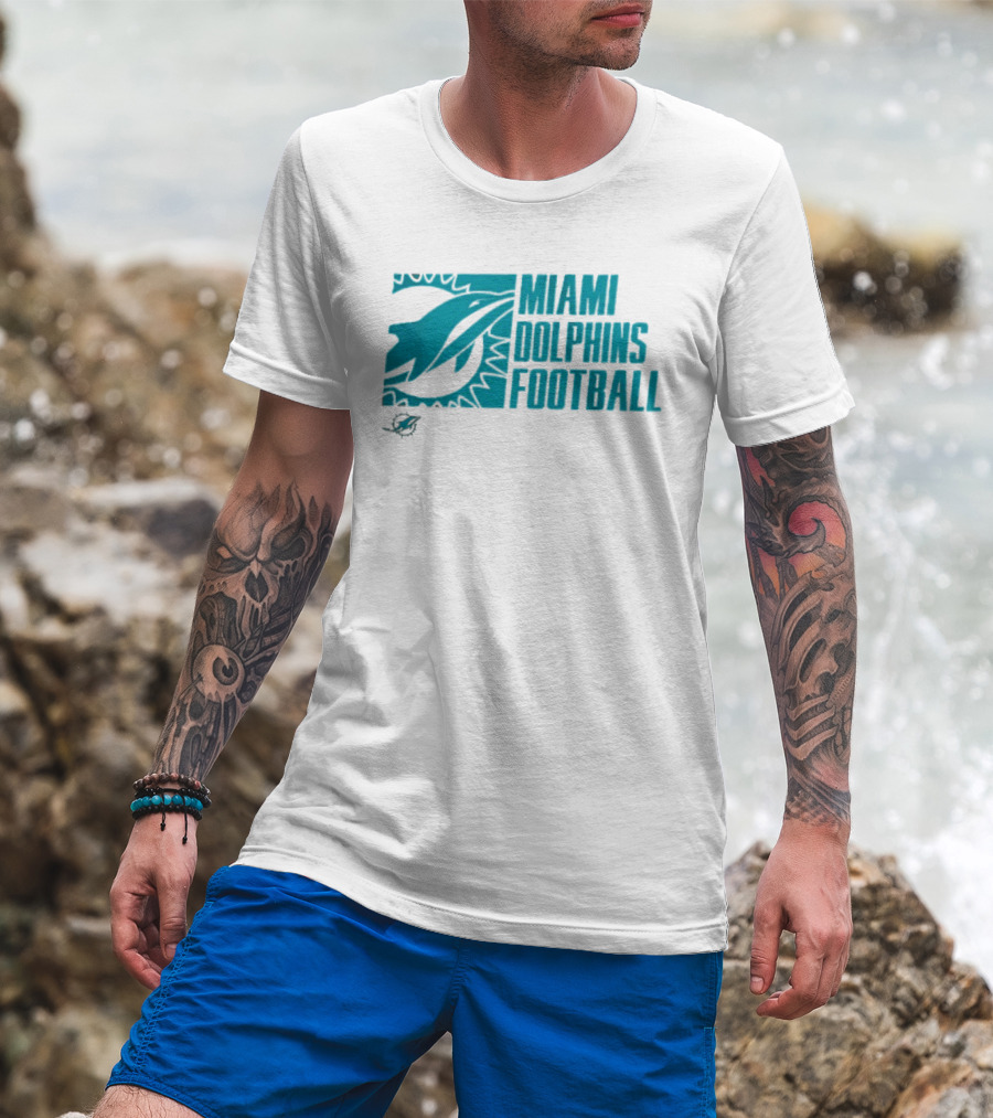 Miami Dolphins Football Fan Apparel Post Game Wear T-Shirt