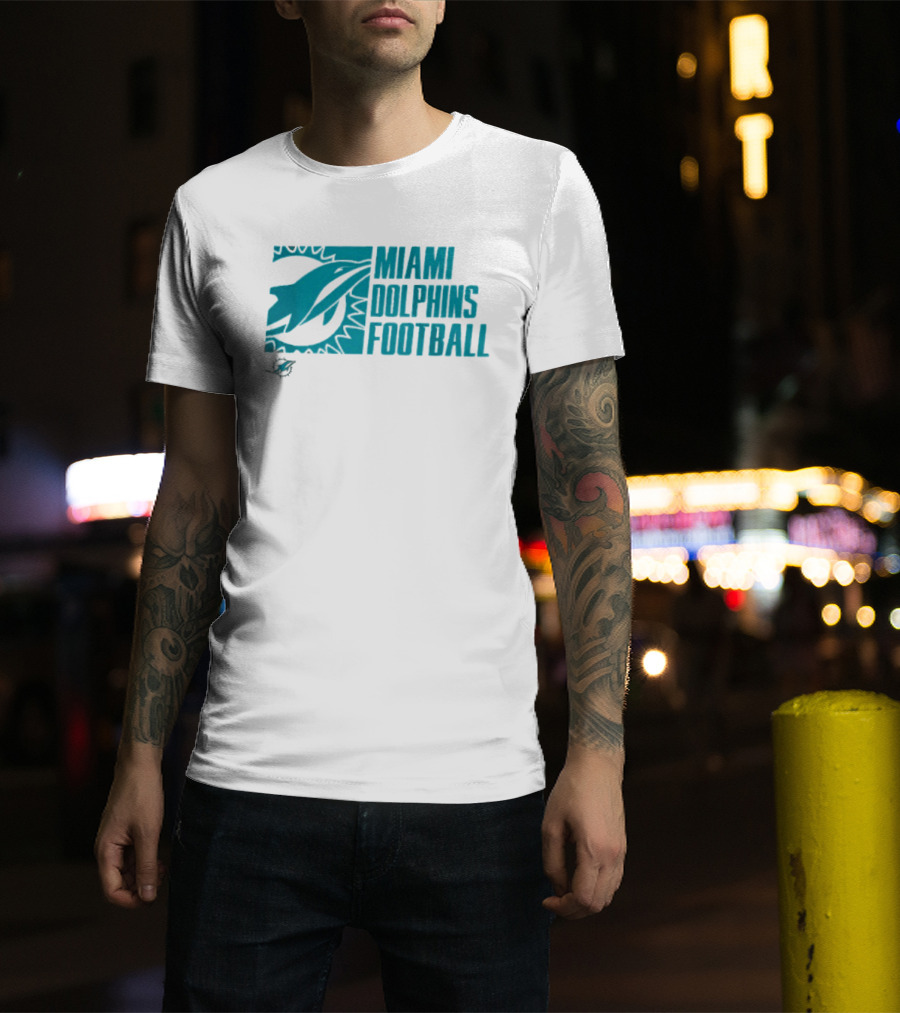 Miami Dolphins Football Fan Apparel Post Game Wear T-Shirt