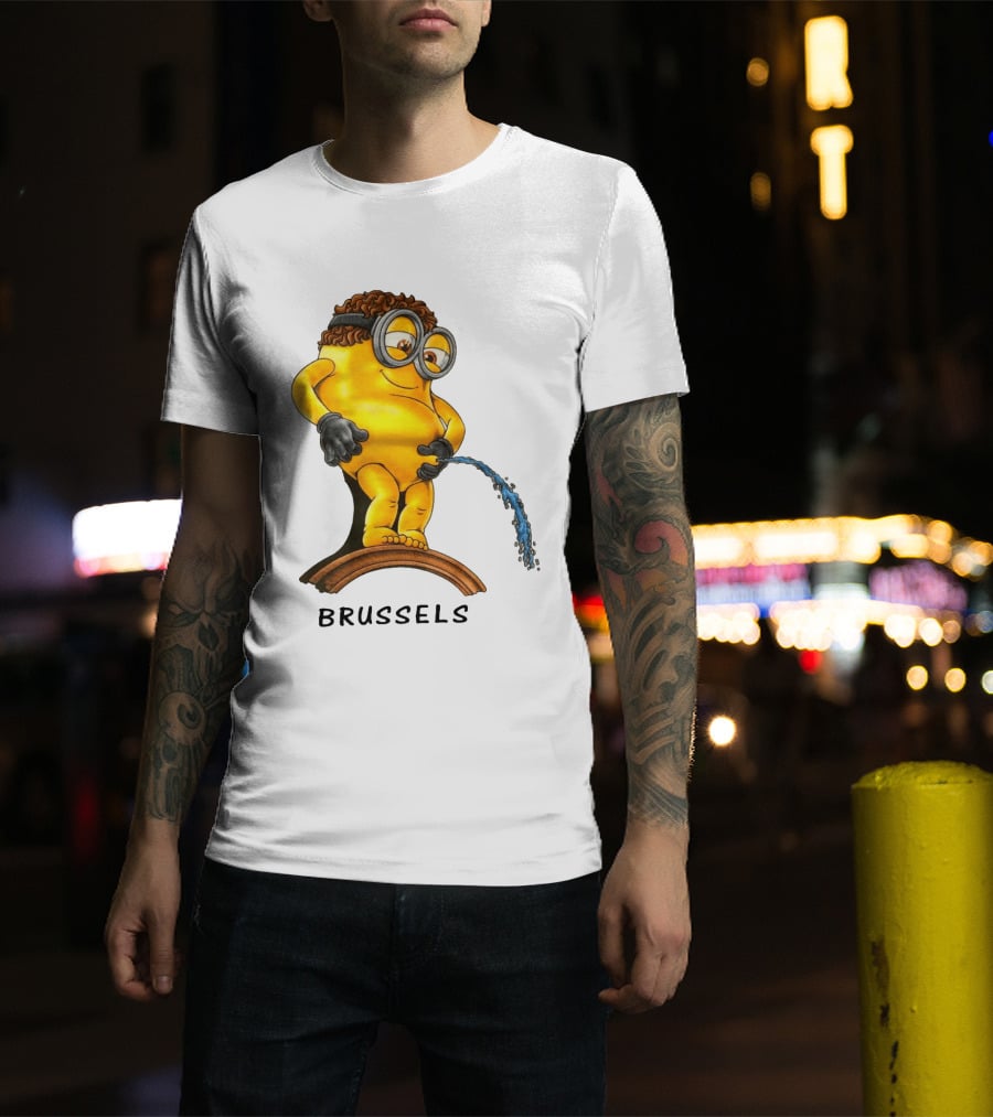 Brussels Pee Minion Parody Manneken Pis T-Shirt
