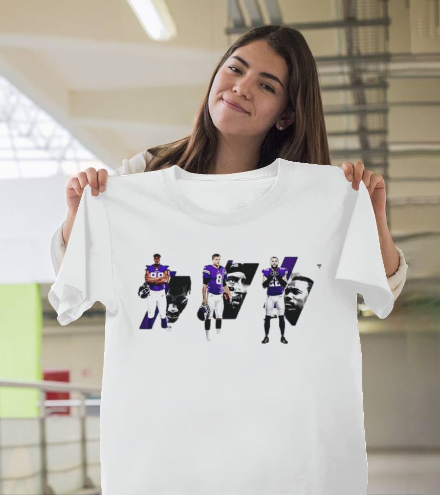 Minnesota Vikings D.J. Wonnum Kirk Cousins Harrison Smith NFL Players T-Shirt