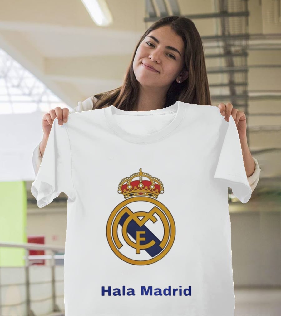 Hala Madrid Real Madrid CF Crest Spain Football Club T-Shirt