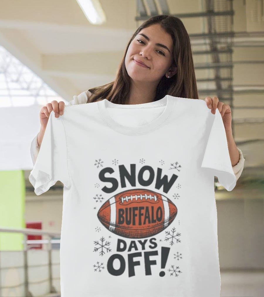 Snow Buffalo Days Off Buffalo Football Snowflake T-Shirt