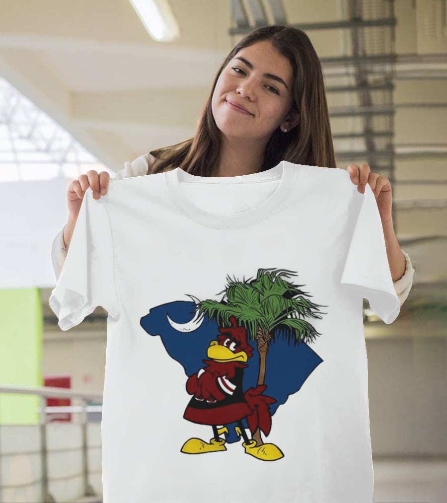 South Carolina Gamecocks Hey Gamecocks Mascot Palmetto Crescent T-Shirt