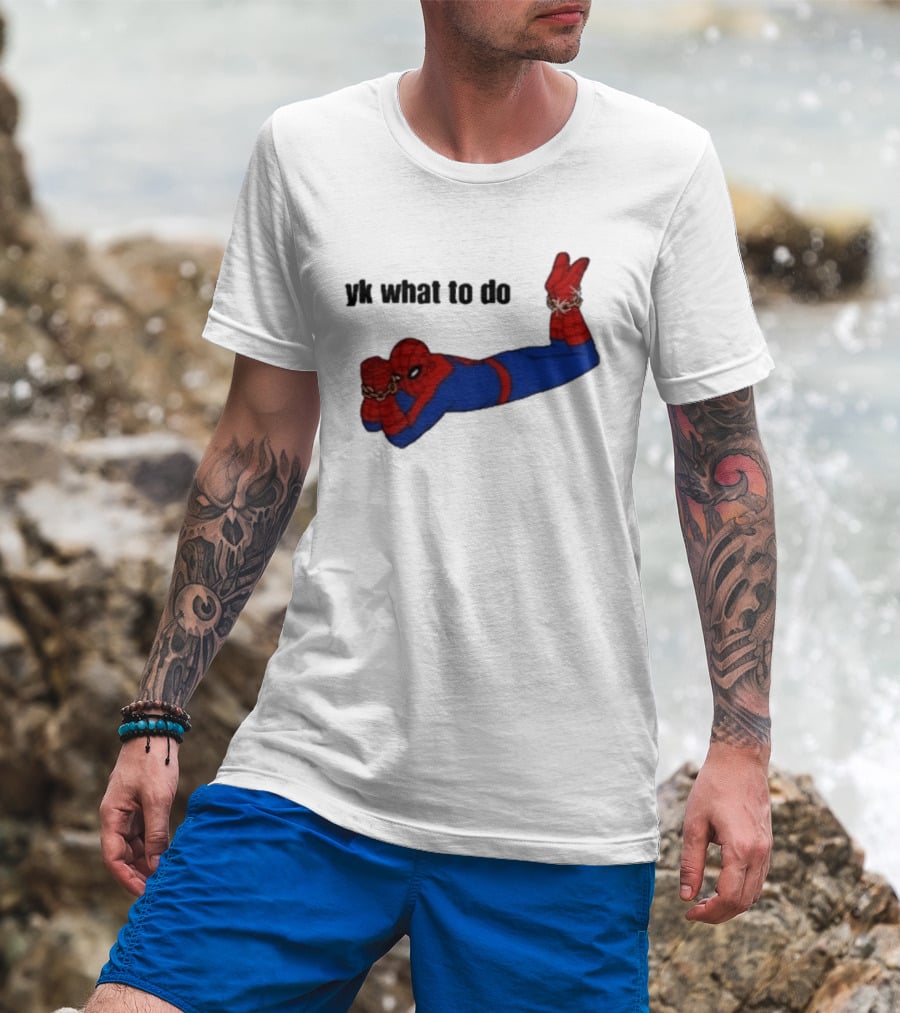 Spooderman YK What To Do Meme T-Shirt