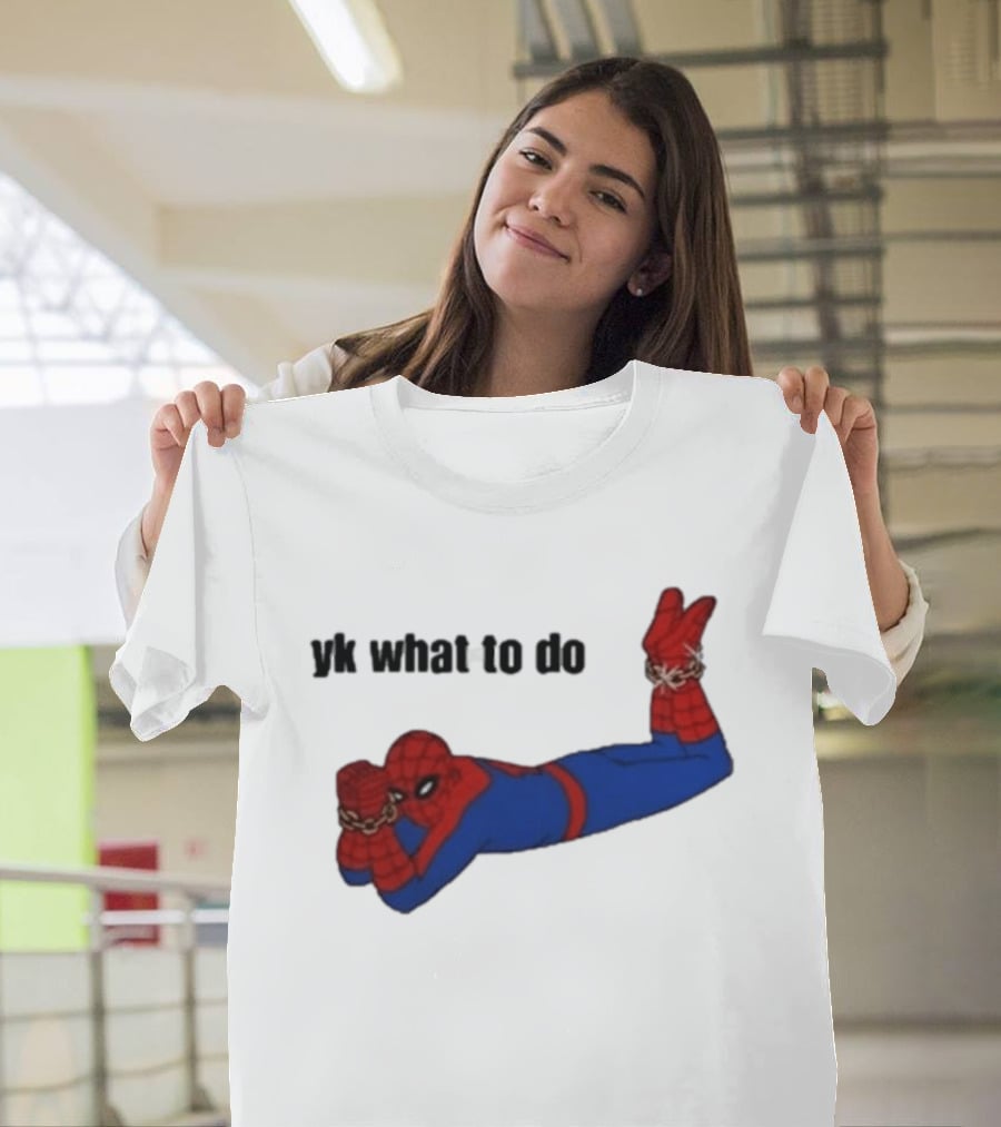 Spooderman YK What To Do Meme T-Shirt