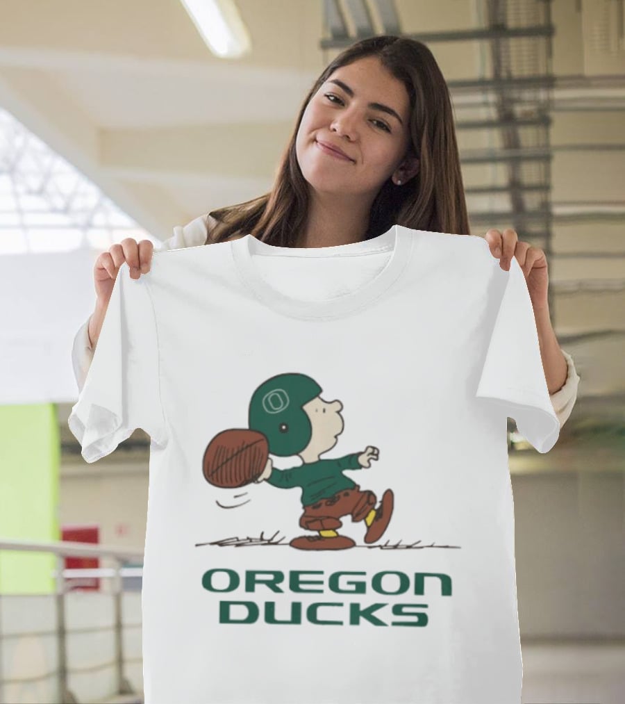 Peanuts Charlie Brown Oregon Ducks Football Quarterback T-Shirt