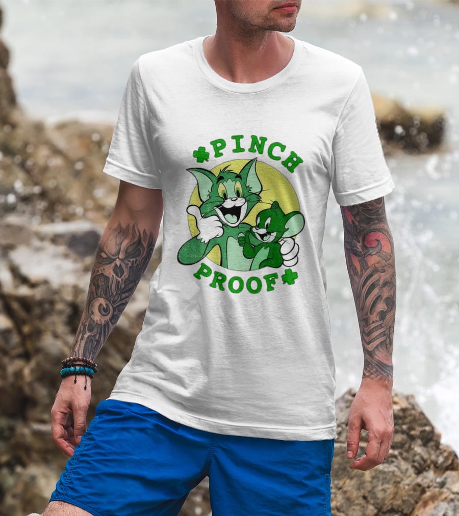 Tom And Jerry Pinch Proof St. Patrick's Day Celebration T-Shirt