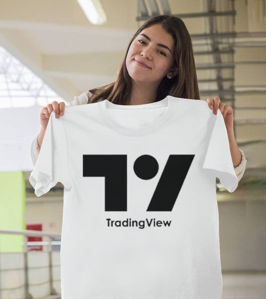 TradingView Bold Minimalist Block Monochrome T-Shirt