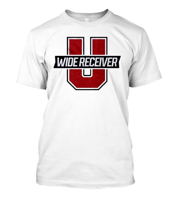 Wide Receiver U Team Red Black Block Lettering T-Shirt