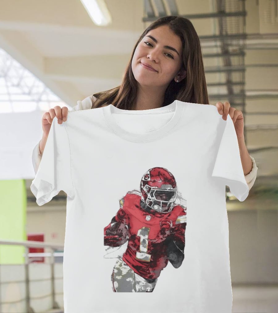 Kansas City Chiefs Xavier Worthy Football Player Number One T-Shirt