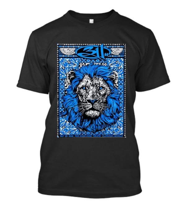 311 Live At Pine Knob Music Theatre July 30 2026 Lion Artwork Clarkson Michigan T-Shirt