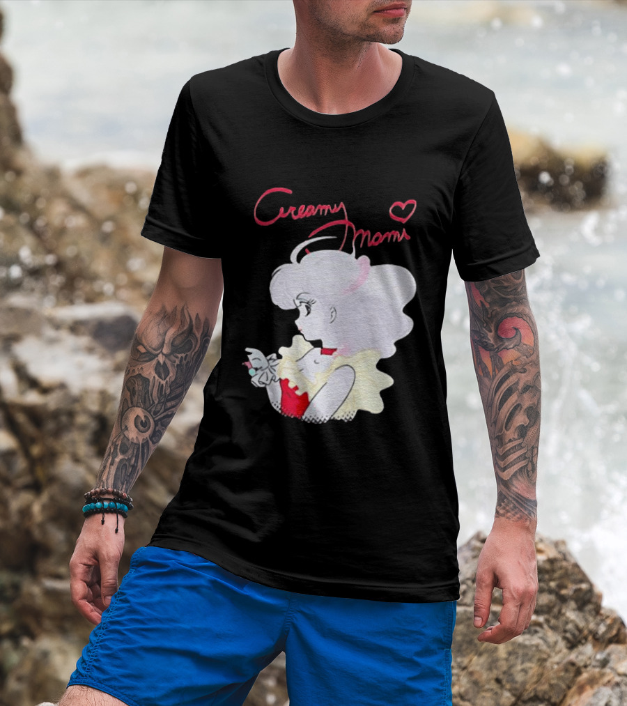 Magical Angel Creamy Mami Anime Character With Heart And Butterfly T-Shirt