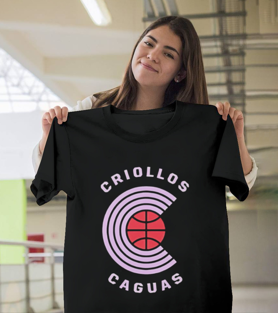 Criollos De Caguas Basketball Team Retro Style Logo Sports T-Shirt