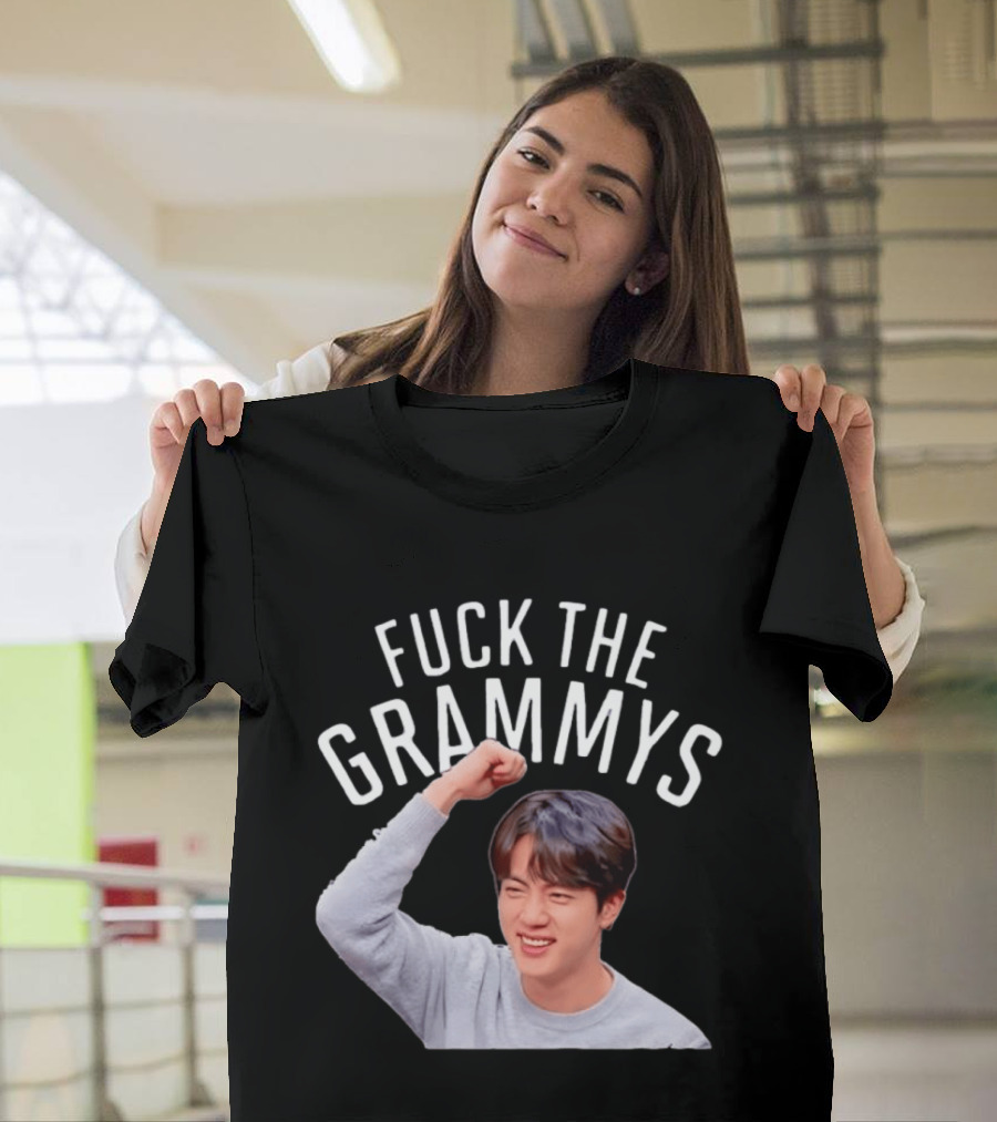 Jin BTS Fuck The Grammys K Pop Bangtan Boys Fandom T-Shirt