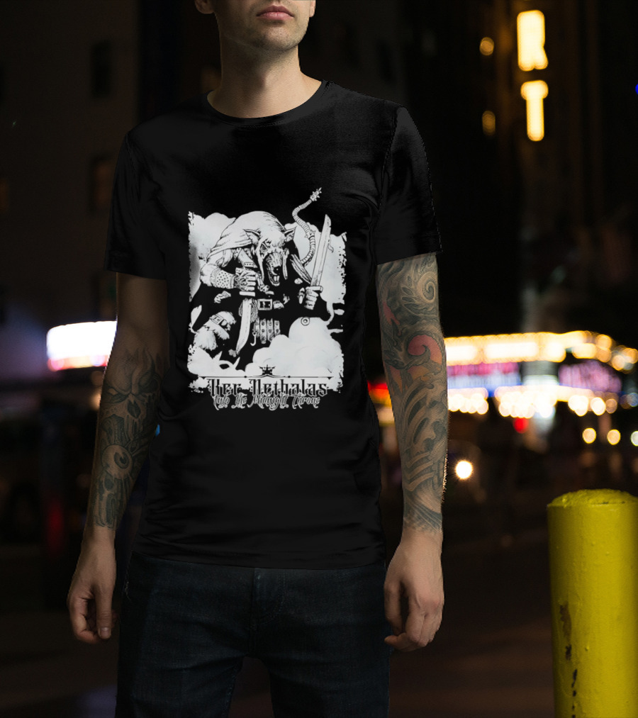 Ker Nethalas Into The Midnight Throne Rat Warrior Sword And Dagger Creature T-Shirt
