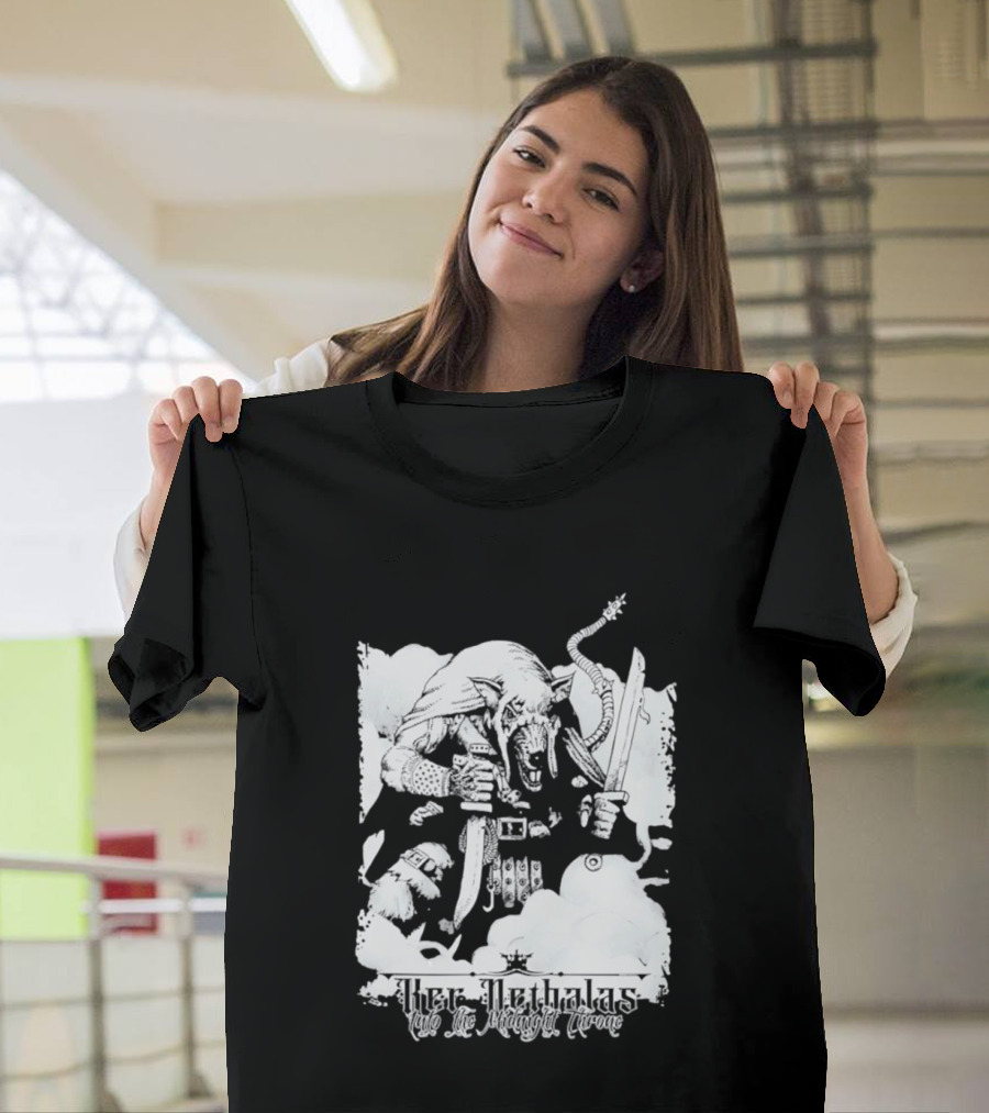 Ker Nethalas Into The Midnight Throne Rat Warrior Sword And Dagger Creature T-Shirt