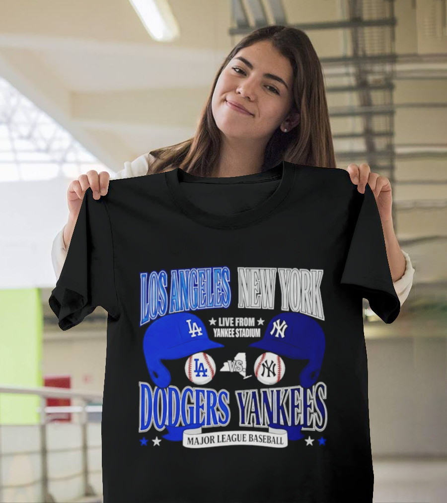 Los Angeles Dodgers Vs New York Yankees Live From Yankee Stadium Major League Baseball T-Shirt