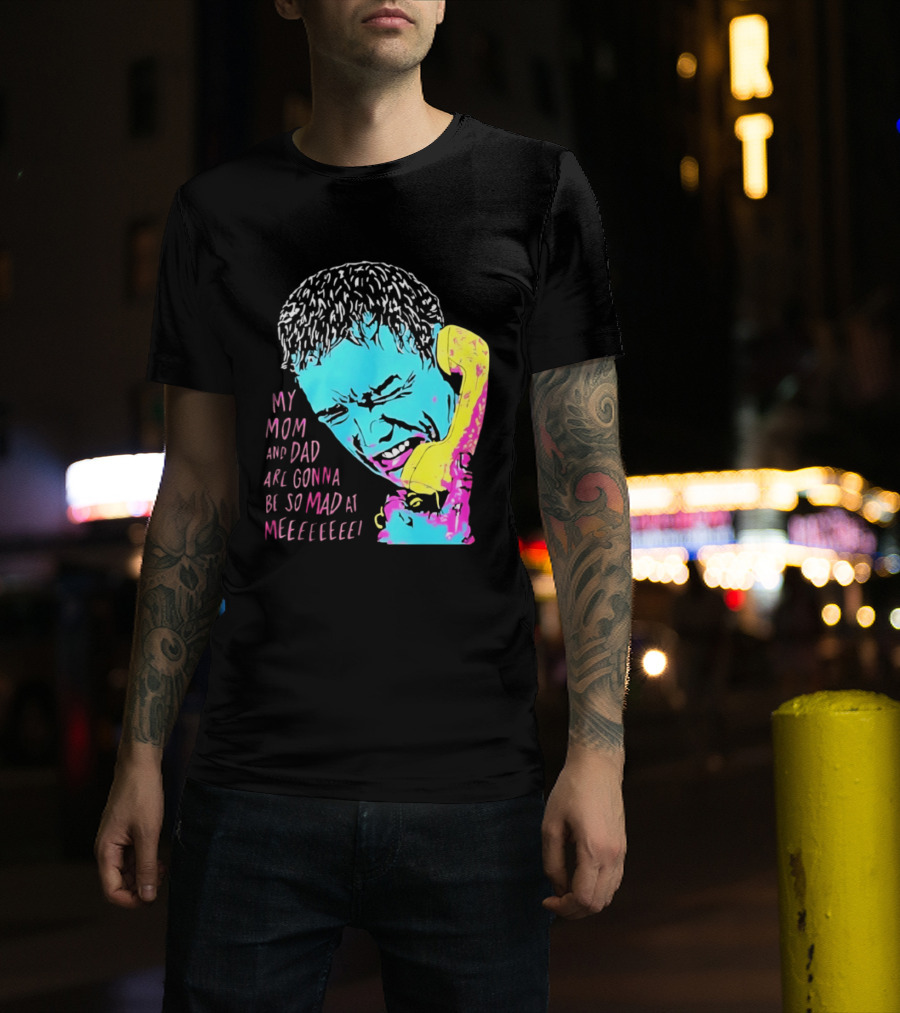 My Mom And Dad Are Gonna Be So Mad At Me Kevin McCallister Home Alone Phone Scene Retro Pop T-Shirt