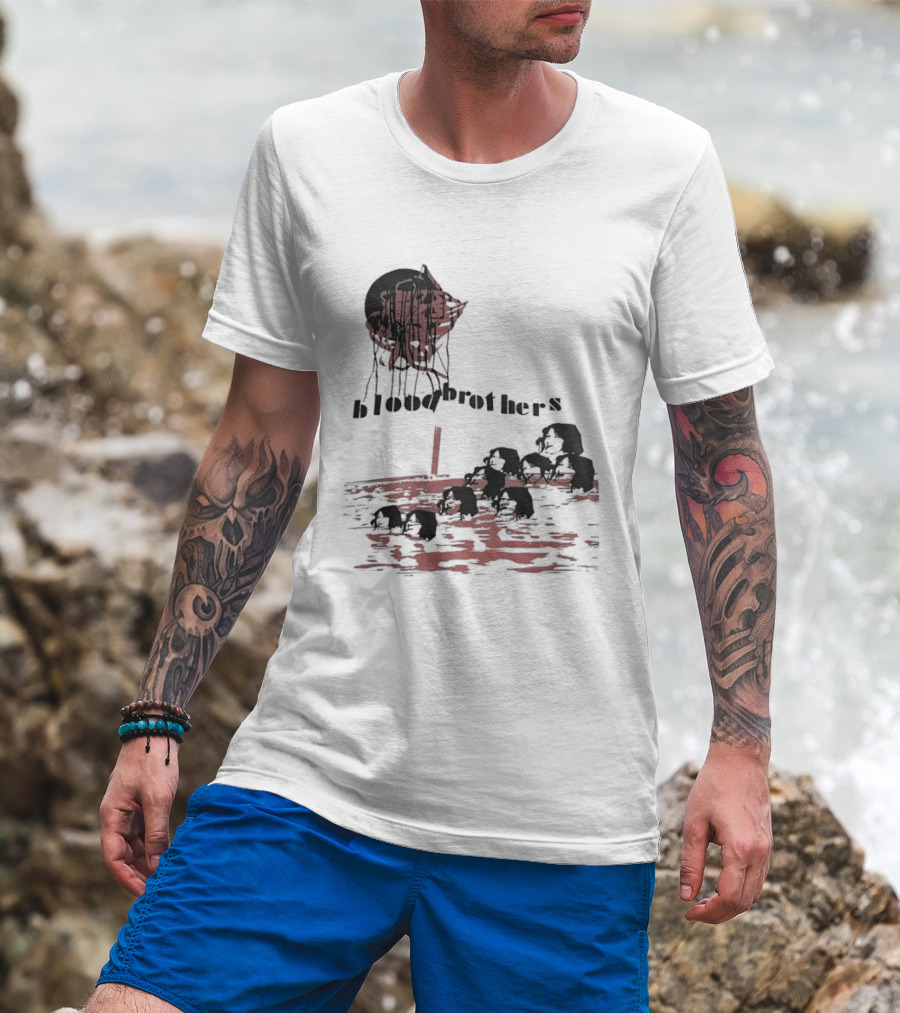 Blood Brothers Musical West End Willy Russell Dripping Red Moon T-Shirt