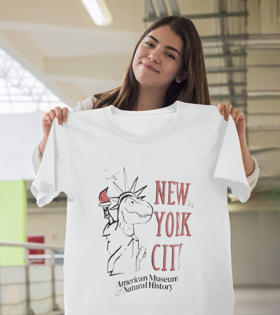 New Yoik City American Museum Of Natural History Dinosaur Statue T-Shirt