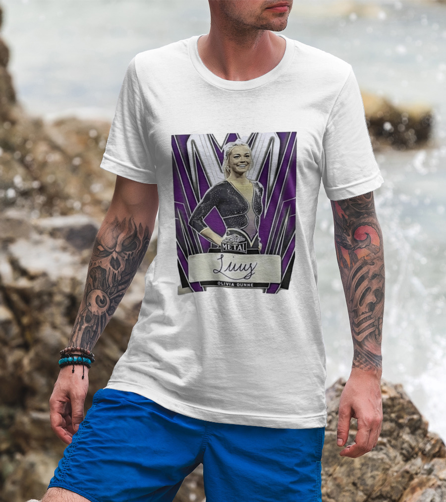Leaf Metal Olivia Dunne Livvy Autograph Card T-Shirt
