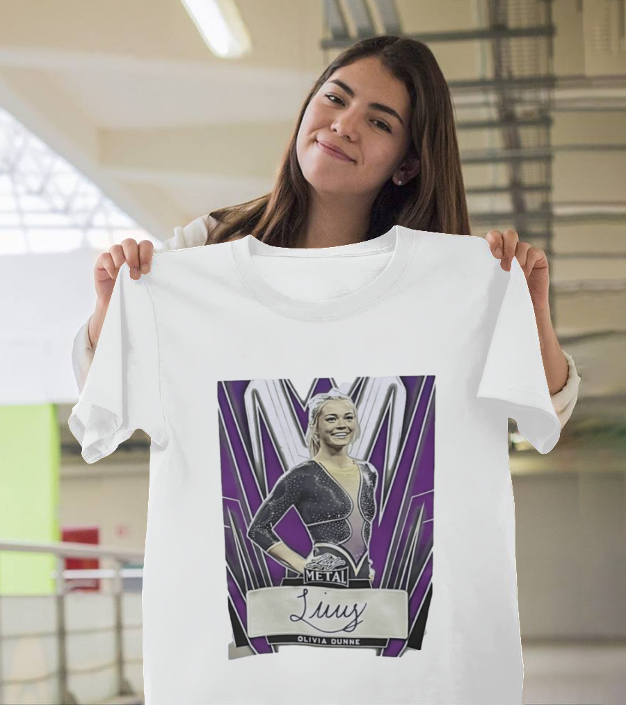 Leaf Metal Olivia Dunne Livvy Autograph Card T-Shirt
