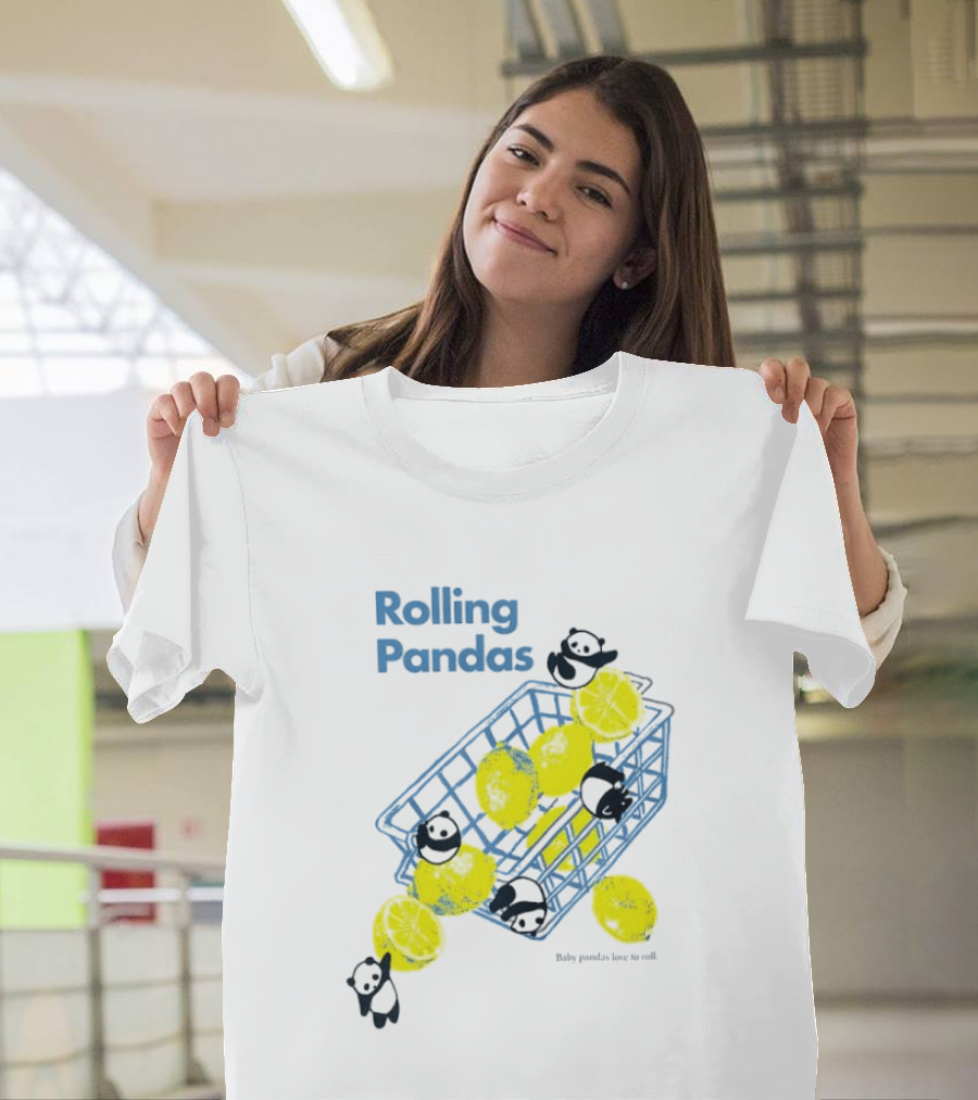 Rolling Pandas Baby Pandas Love Lemons In Basket T-Shirt