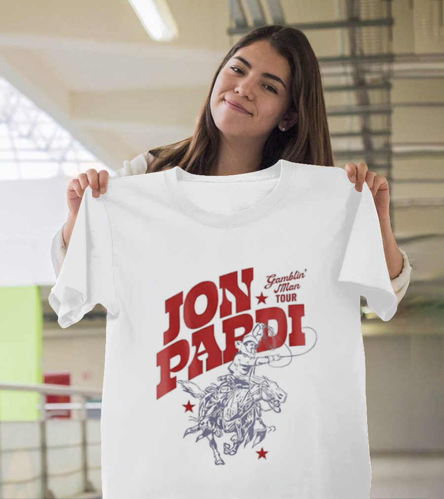 Jon Pardi Gamblin' Man Tour Cowboy Horse Country Music T-Shirt