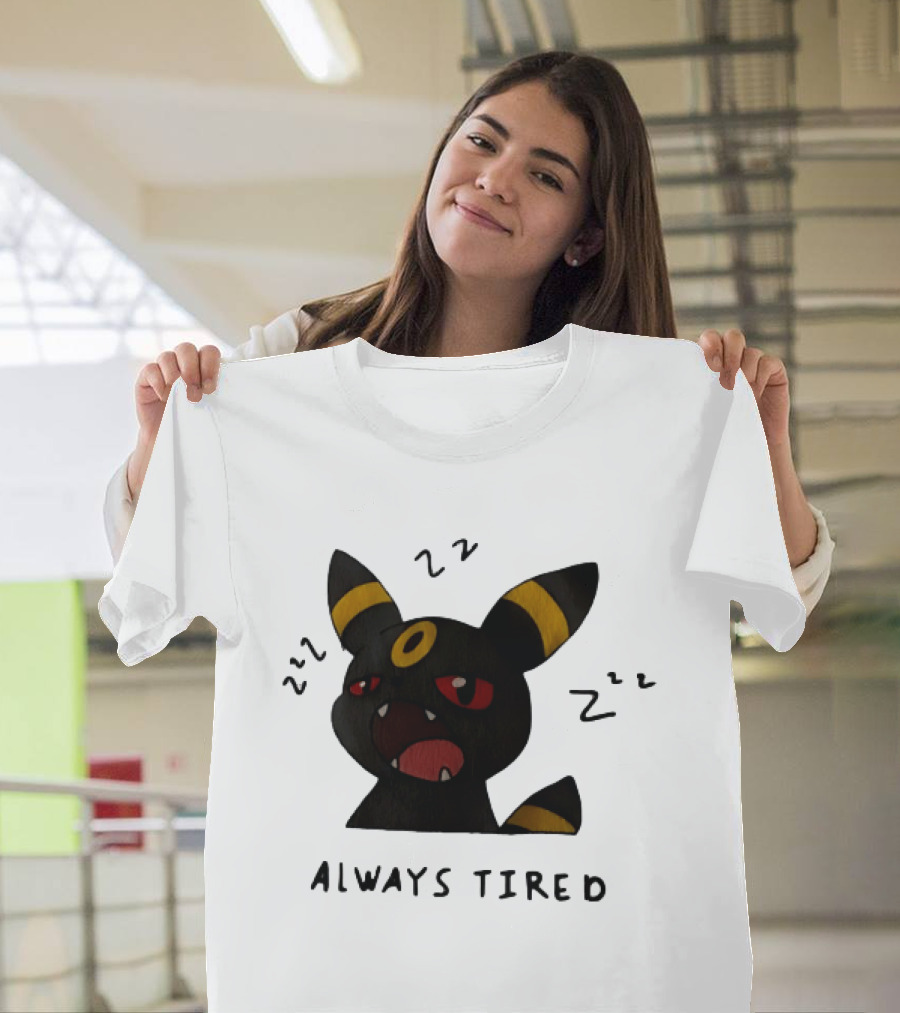 Umbreon Always Tired With ZZZs And Open Mouth Pokémon T-Shirt