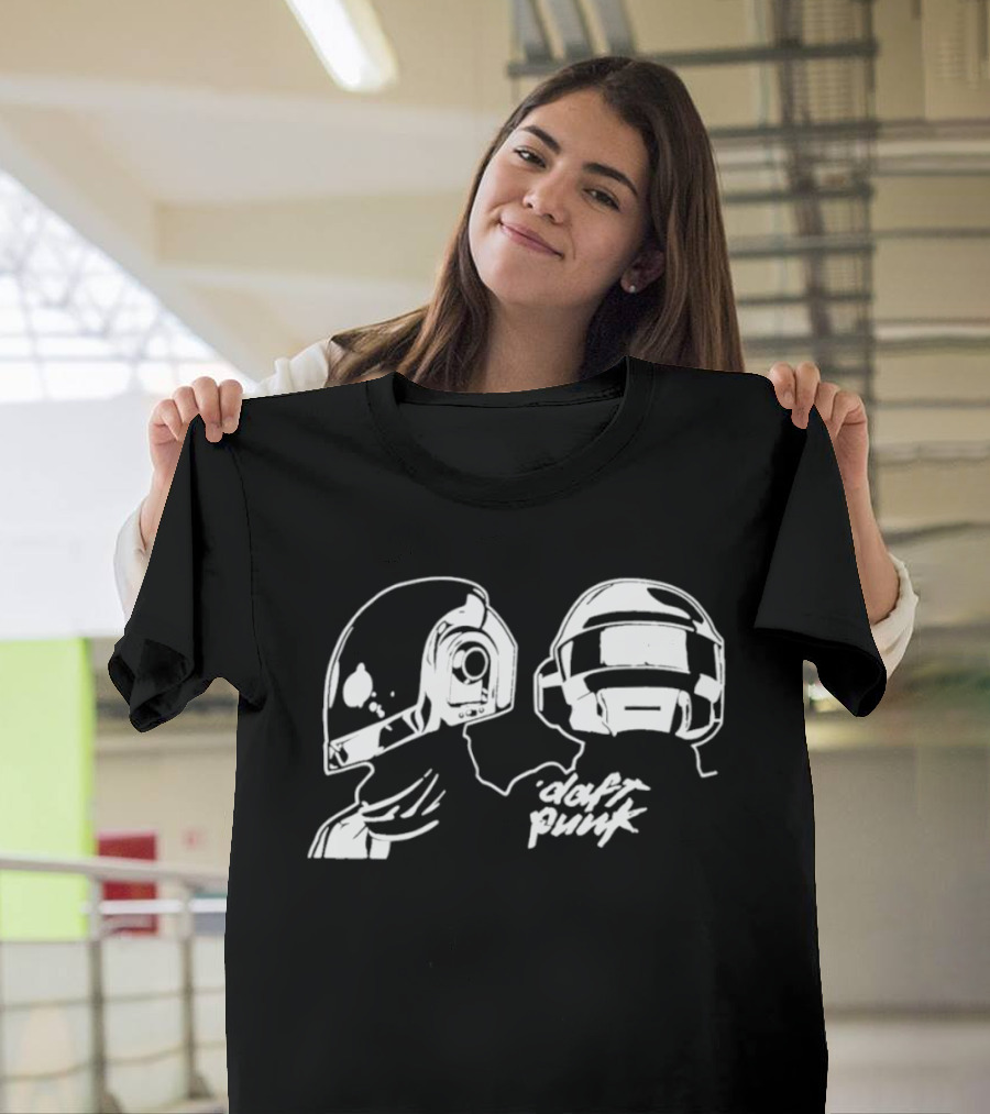 Daft Punk Helmet Duo Electronic Music Guy Manuel De Homem Christo T-Shirt