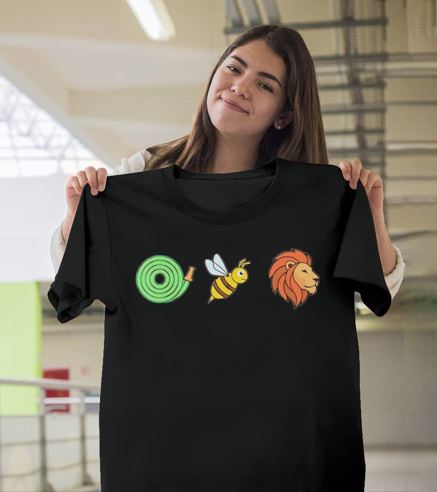 Hose Bee Lion Rebus Visual Wordplay Puzzle T-Shirt
