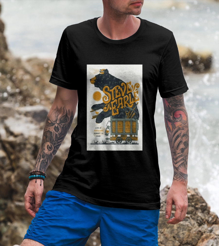 Steve Earle Pickathon Live August 1 2 2026 Event Bear T-Shirt